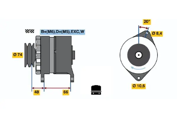 Handler.Part Alternator Bosch 0986037241 1