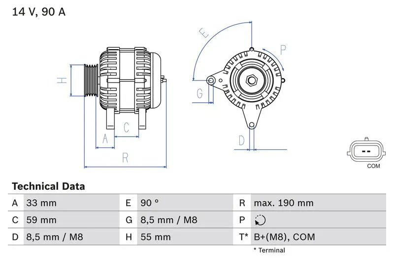 Handler.Part Alternator Bosch 0986046440 1