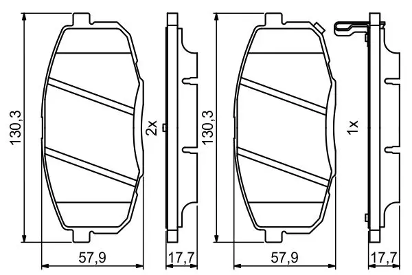 Handler.Part Brake pad set, disc brake Bosch 0986494995 7