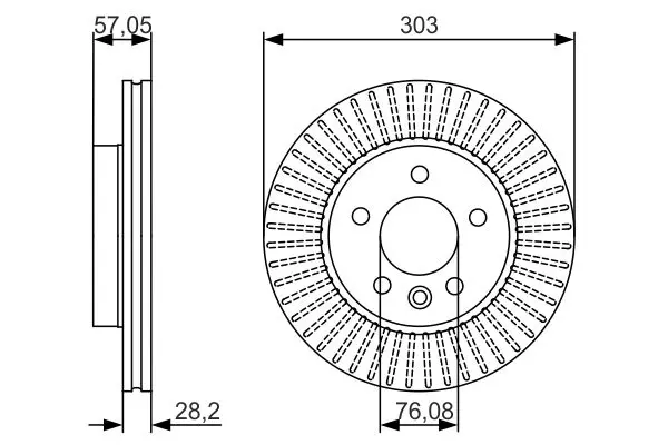 Handler.Part Brake disc Bosch 0986479154 5