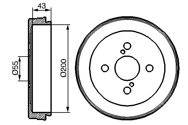 Handler.Part Brake drum Bosch 0986477138 1