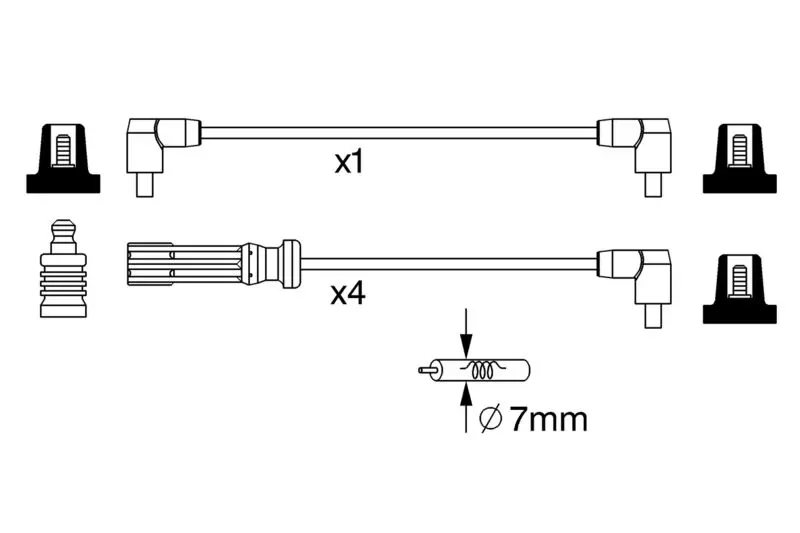 Handler.Part Ignition cable kit Bosch 0986357244 5