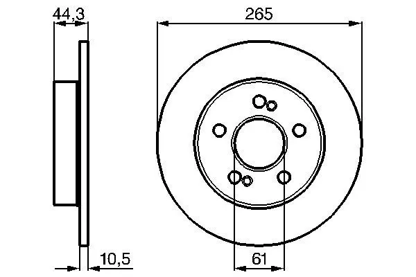 Handler.Part Brake disc Bosch 0986478758 5