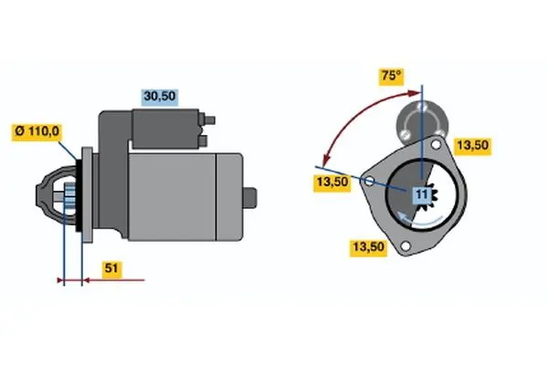 Handler.Part Starter Bosch 0001368313 5