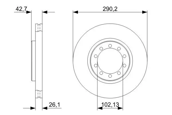 Handler.Part Brake disc Bosch 0986479342 5