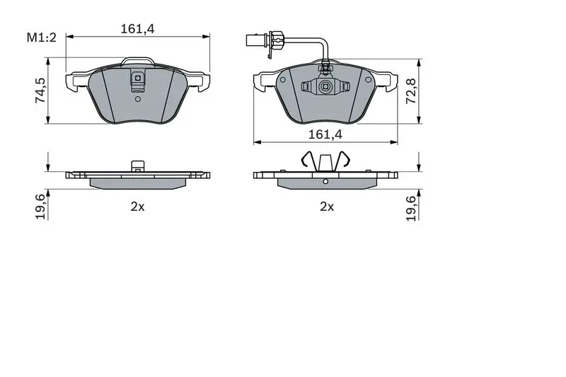 Handler.Part Brake pad set, disc brake Bosch 0986494035 7