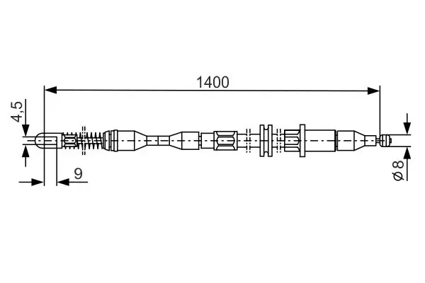 Handler.Part Cable, parking brake Bosch 1987477134 5