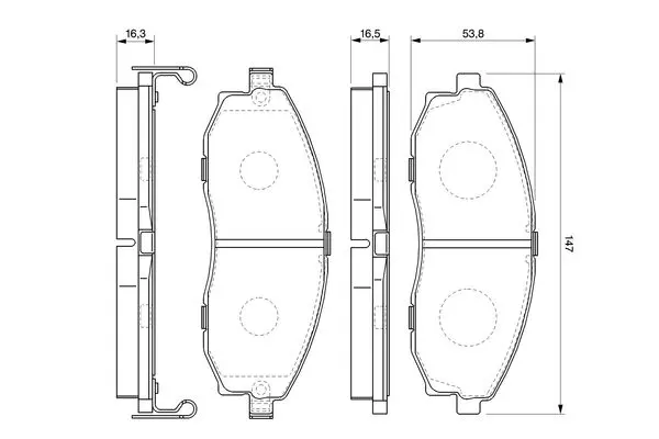 Handler.Part Brake pad set, disc brake Bosch 0986424670 5