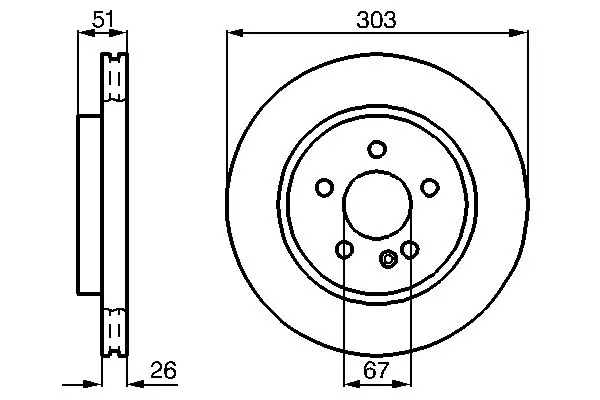 Handler.Part Brake disc Bosch 0986478468 5