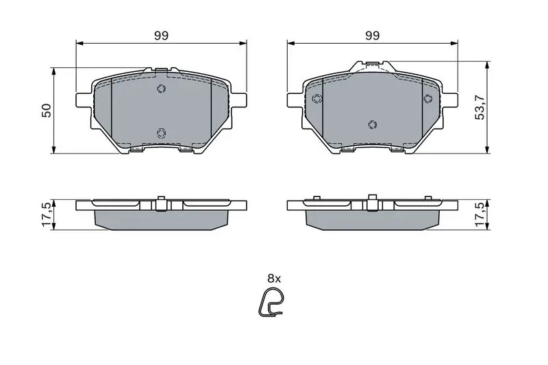 Handler.Part Brake pad set, disc brake Bosch 0986494716 7