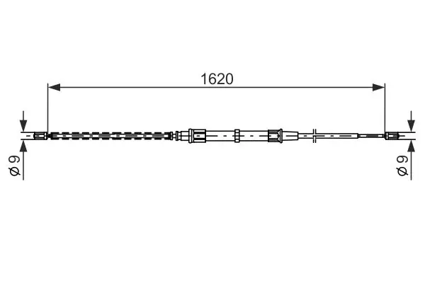 Handler.Part Cable, parking brake Bosch 1987477704 5