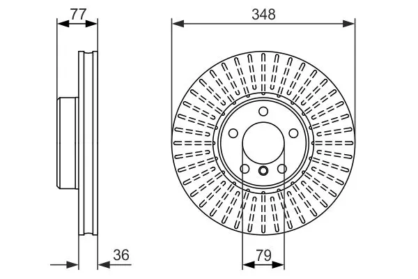 Handler.Part Brake disc Bosch 0986479774 5