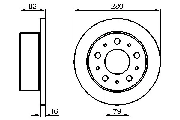 Handler.Part Brake disc Bosch 0986479066 5