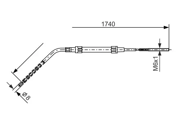 Handler.Part Cable, parking brake Bosch 1987477689 1