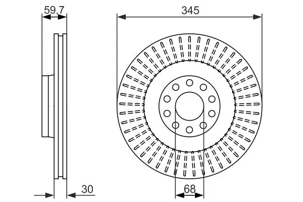 Handler.Part Brake disc Bosch 0986479589 1