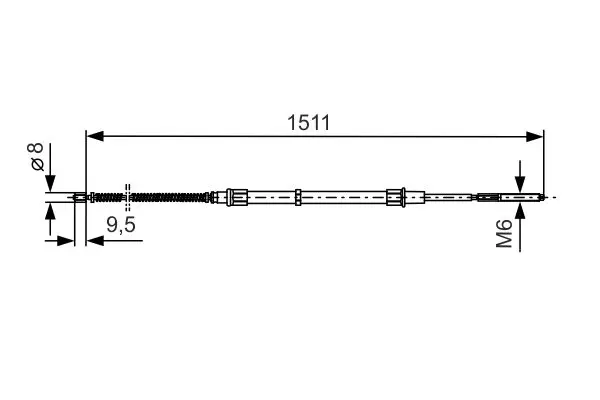 Handler.Part Cable, parking brake Bosch 1987477284 5