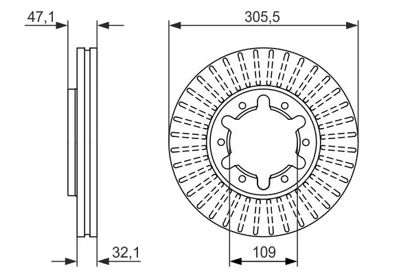 Handler.Part Brake disc Bosch 0986479359 5