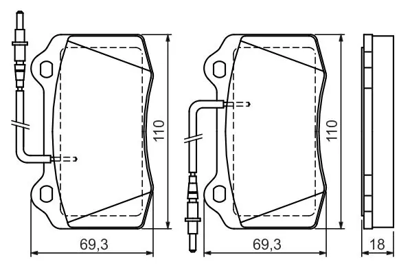 Handler.Part Brake pad set, disc brake Bosch 0986424658 5