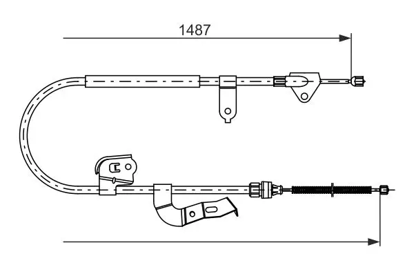 Handler.Part Cable, parking brake Bosch 1987477952 5