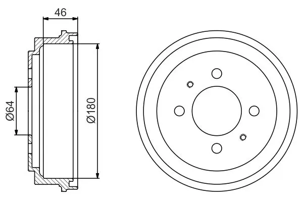 Handler.Part Brake drum Bosch 0986477186 1