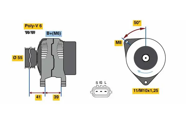 Handler.Part Alternator Bosch 0986049490 1