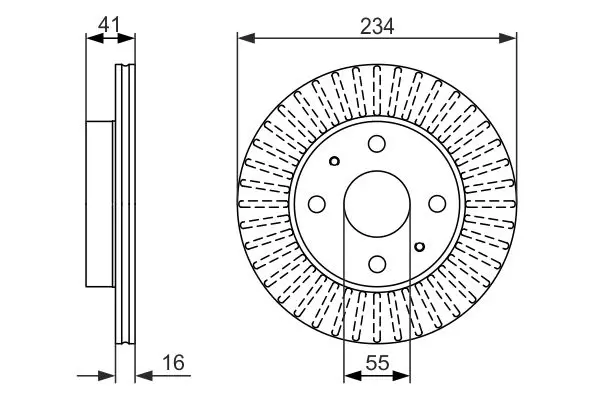 Handler.Part Brake disc Bosch 0986479592 5