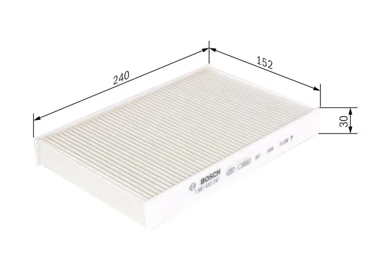 Handler.Part Filter, interior air Bosch 1987432247 5