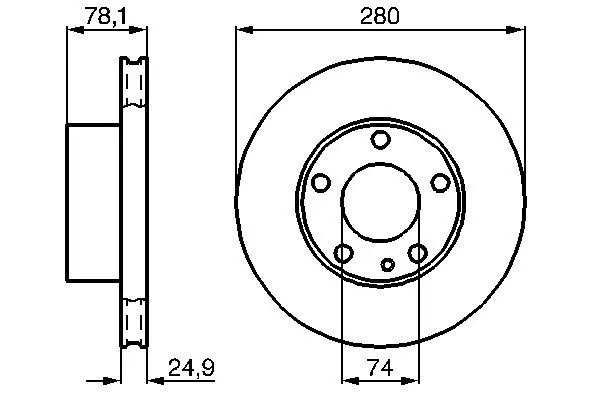 Handler.Part Brake disc Bosch 0986478049 1