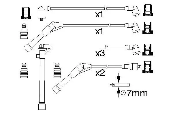 Handler.Part Ignition cable kit Bosch 0986357174 1