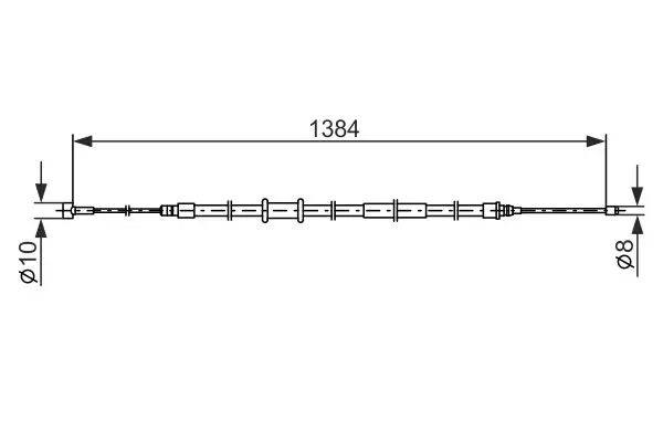 Handler.Part Cable, parking brake Bosch 1987482718 5