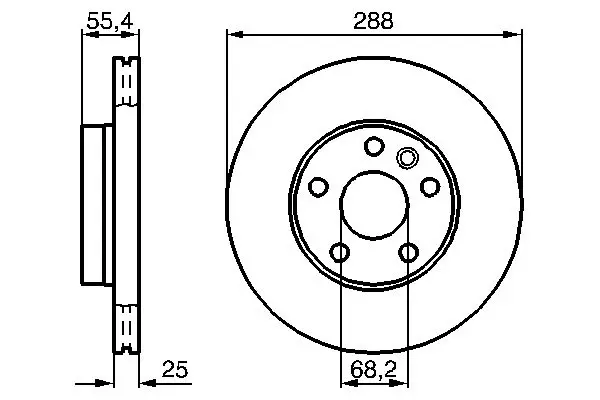 Handler.Part Brake disc Bosch 0986478893 5