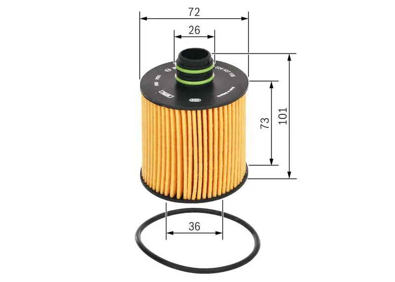 Handler.Part Oil filter Bosch F026407108 5