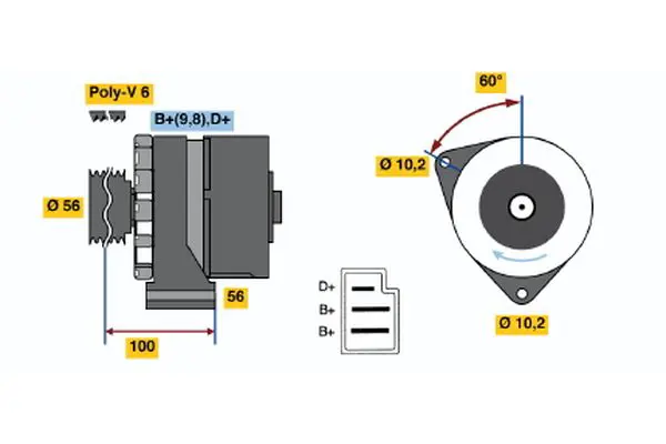 Handler.Part Alternator Bosch 0120489326 3