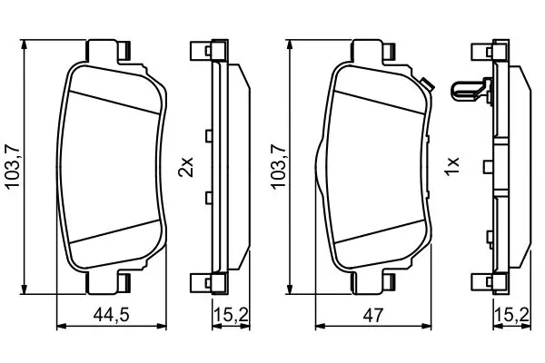 Handler.Part Brake pad set, disc brake Bosch 0986494816 7