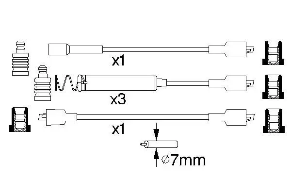 Handler.Part Ignition cable kit Bosch 0986356826 5