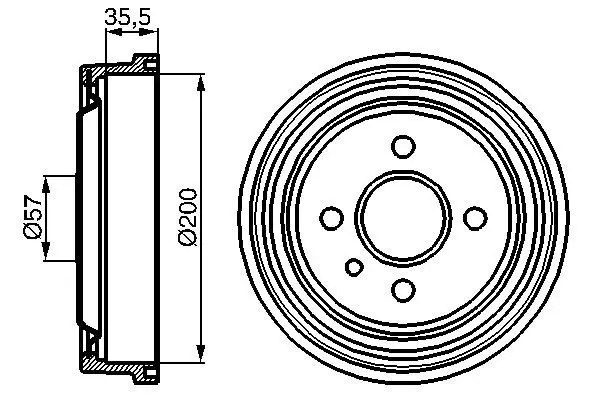 Handler.Part Brake drum Bosch 0986477021 1