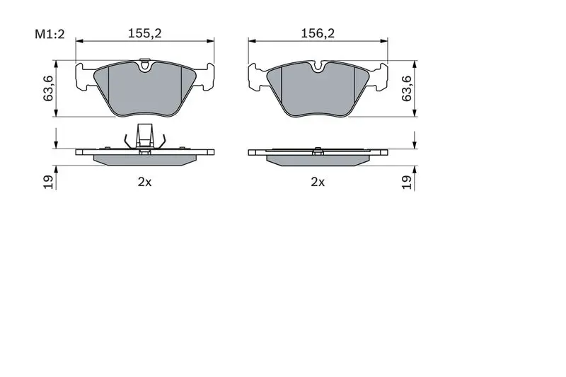 Handler.Part Brake pad set, disc brake Bosch 0986424767 5