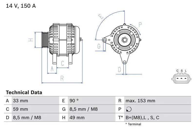 Handler.Part Alternator Bosch 0986083540 1