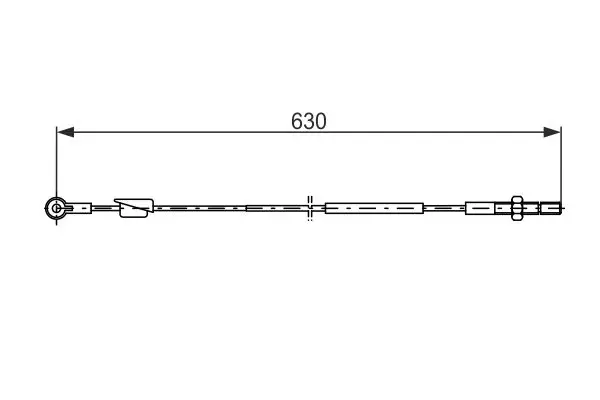 Handler.Part Cable, parking brake Bosch 1987477361 1