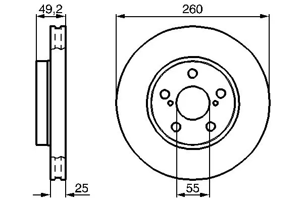 Handler.Part Brake disc Bosch 0986478451 5