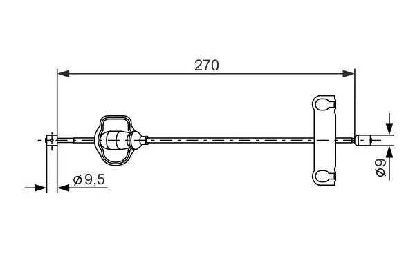 Handler.Part Cable, parking brake Bosch 1987477631 5