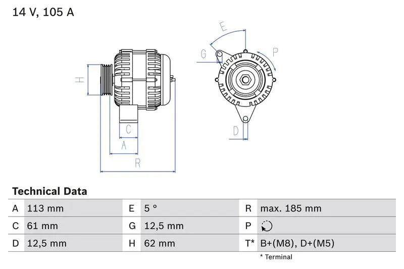 Handler.Part Alternator Bosch 0986048791 1