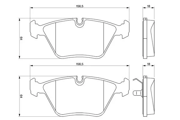 Handler.Part Brake pad set, disc brake Bosch 0986424828 5