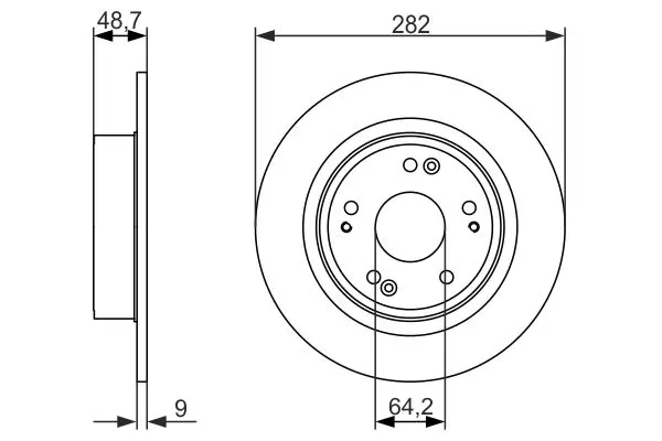 Handler.Part Brake disc Bosch 0986479738 5