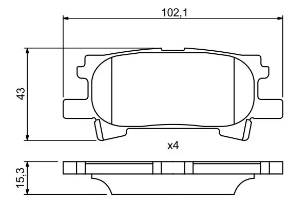 Handler.Part Brake pad set, disc brake Bosch 0986494224 7