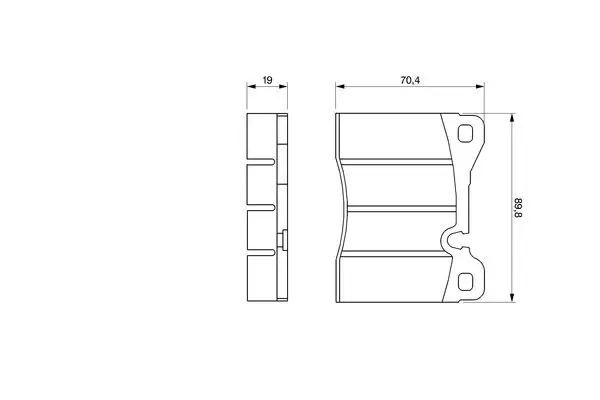 Handler.Part Brake pad set, disc brake Bosch 0986464372 1