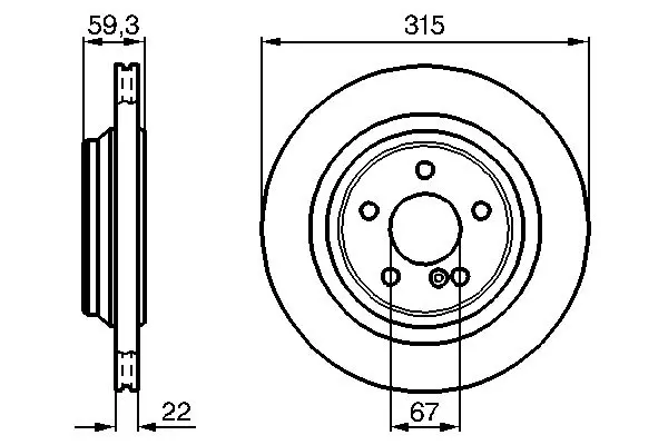 Handler.Part Brake disc Bosch 0986478966 1