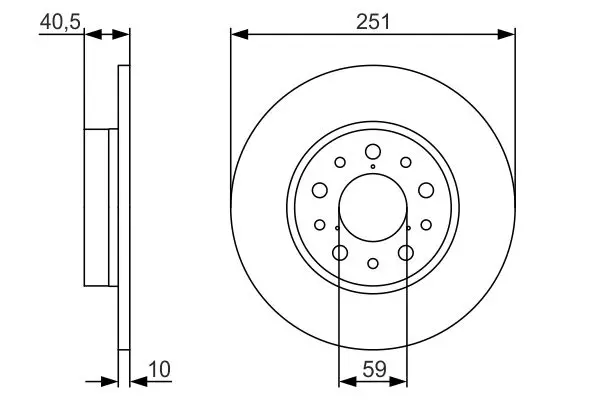 Handler.Part Brake disc Bosch 0986479A37 1