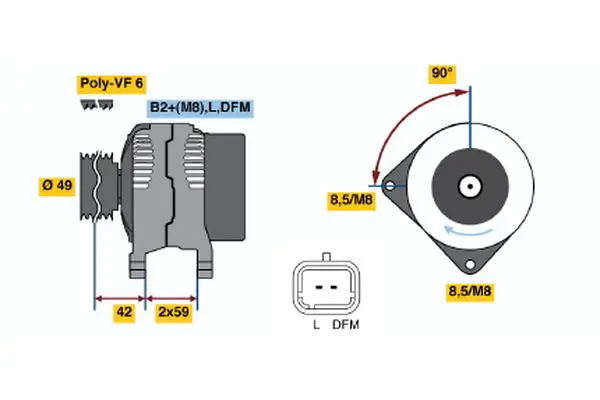 Handler.Part Alternator Bosch 0986046280 1