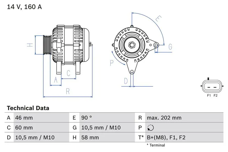 Handler.Part Alternator Bosch 0986083900 1